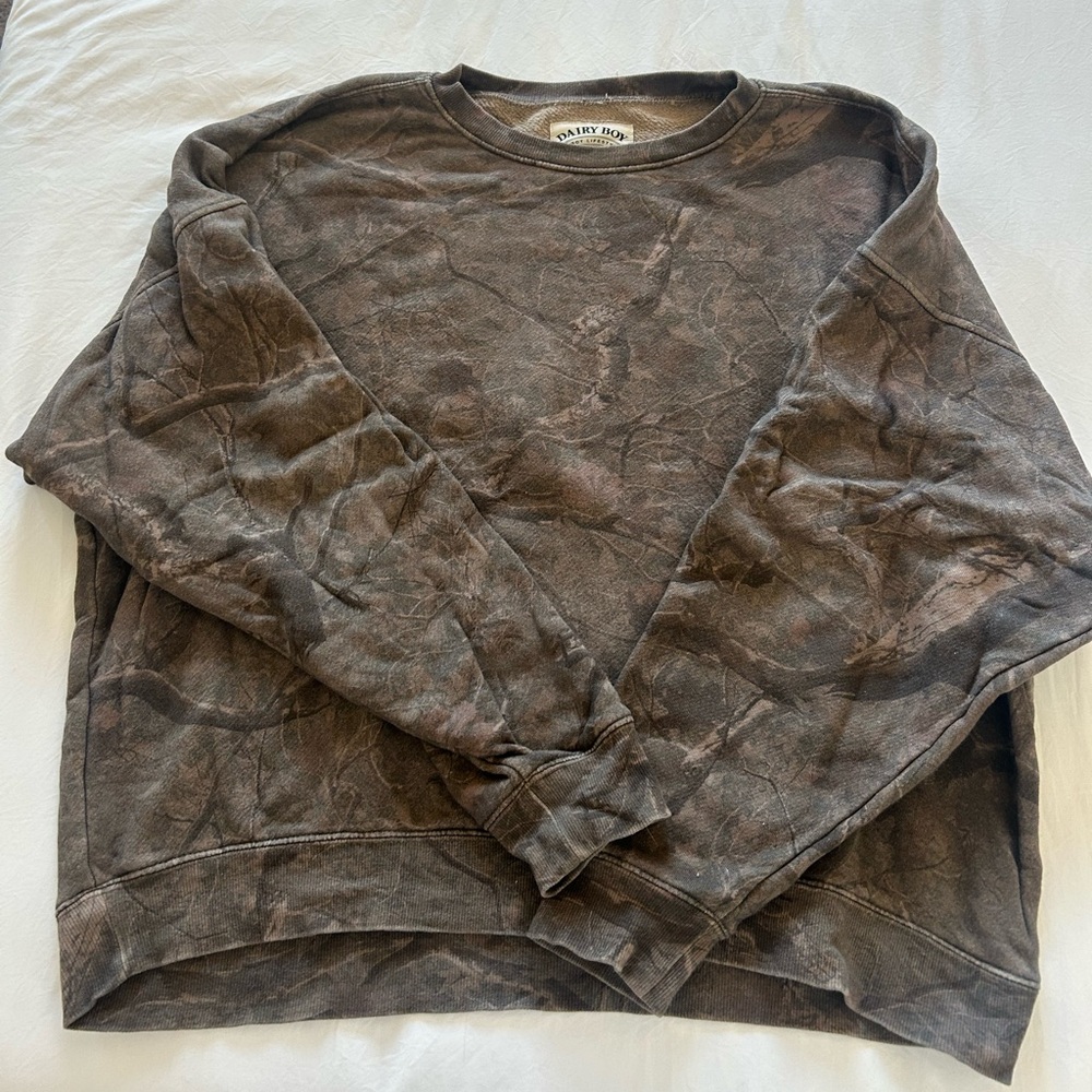 Dairy Boy camo crewneck